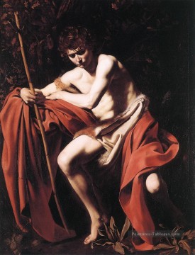 Saint Jean Baptiste2 Caravage Nu Peinture à l'huile